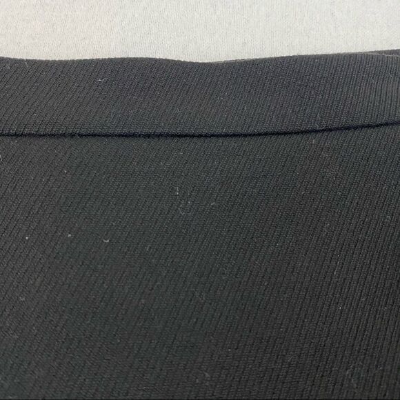 BCBGMaxAzria Leather Trimmed Black Lace Up Skirt - Picture 4 of 8